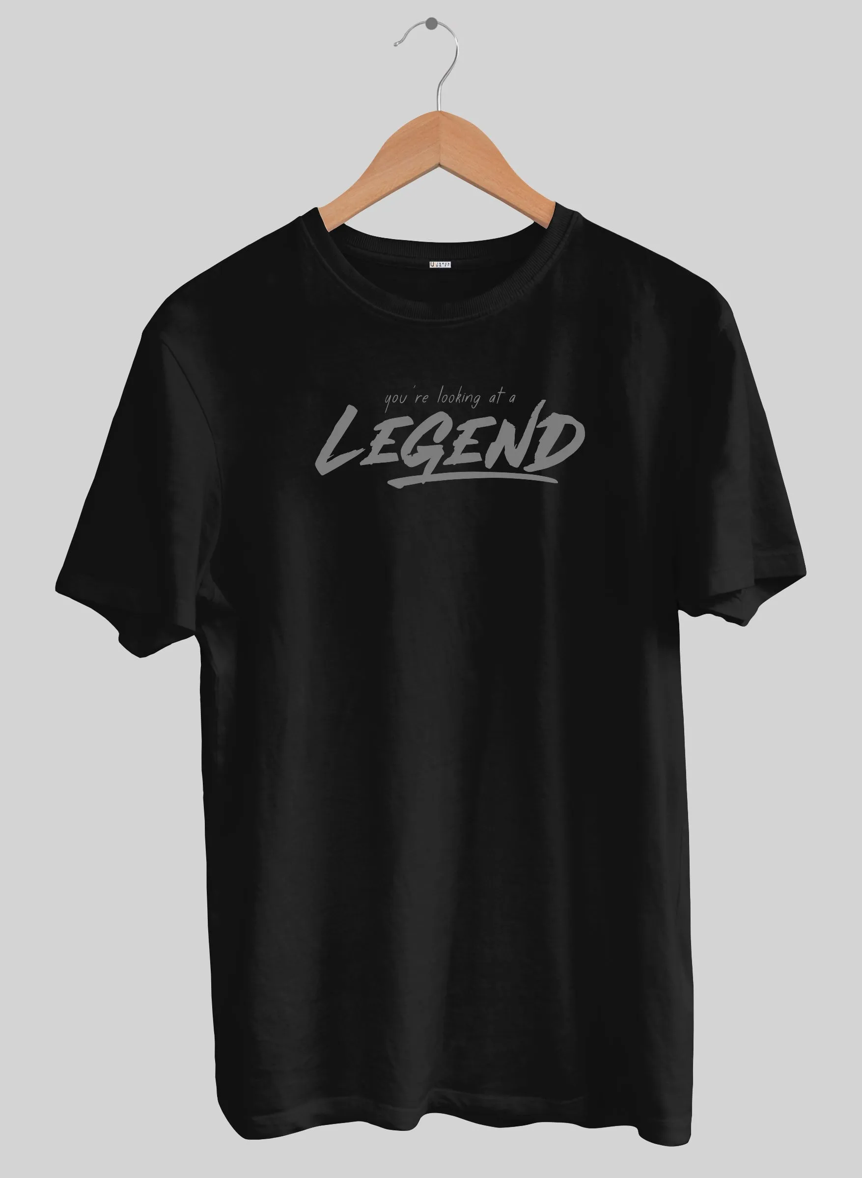 Legend Black Half Sleeve T-Shirt