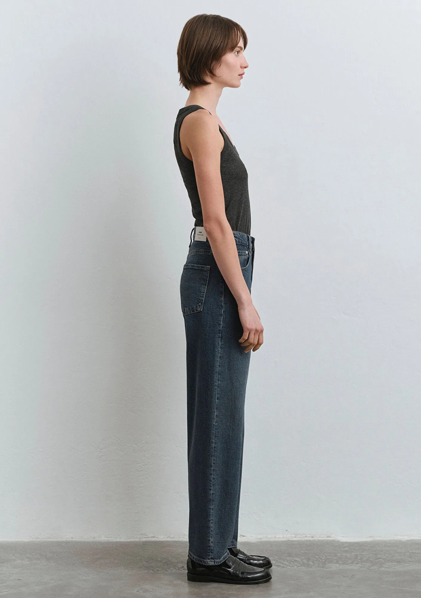 Leila Dark Shaded Mavi Premium Jean Pants