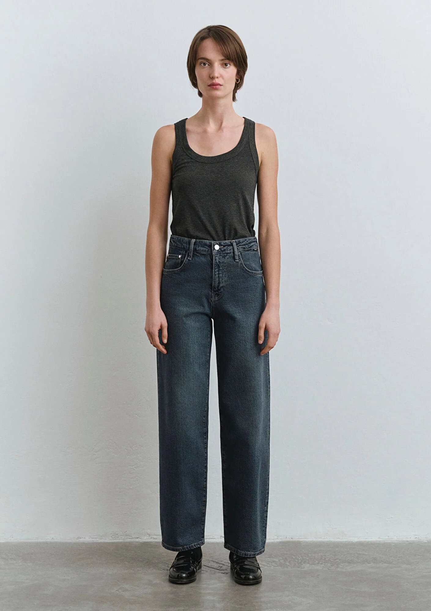 Leila Dark Shaded Mavi Premium Jean Pants