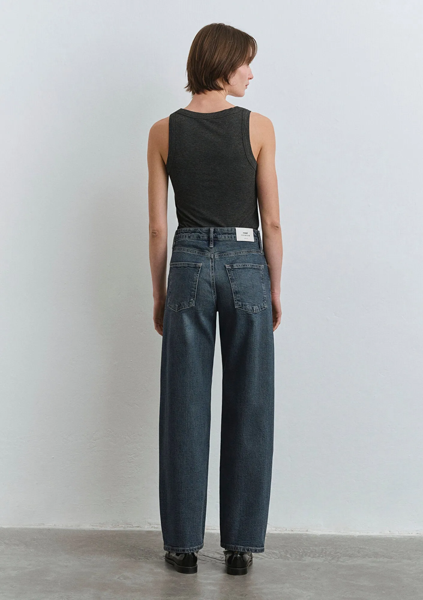 Leila Dark Shaded Mavi Premium Jean Pants