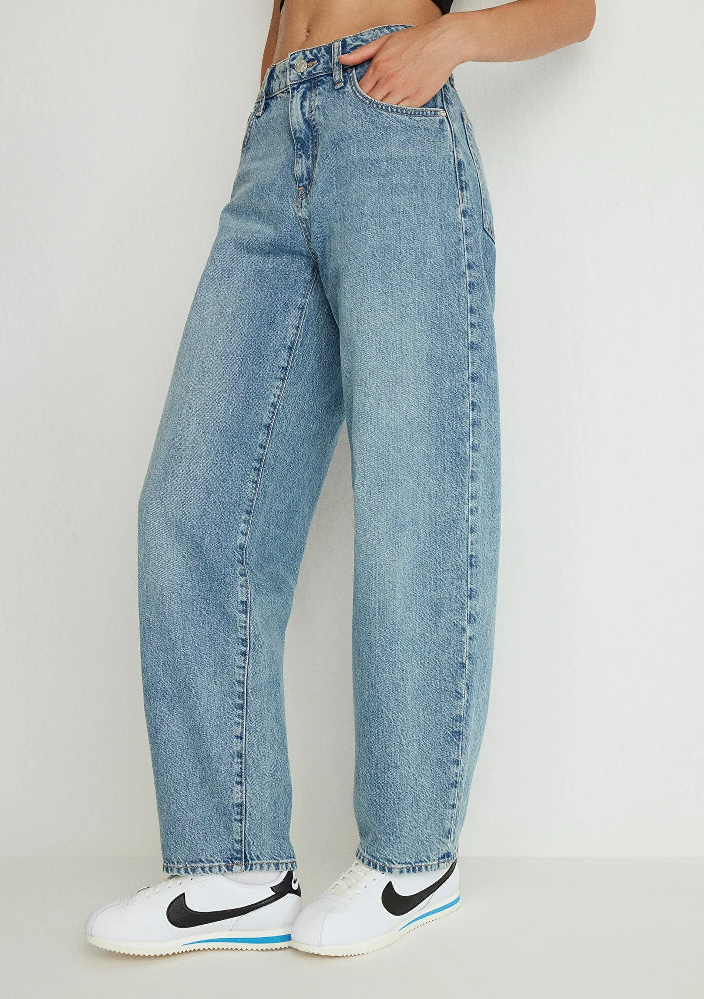 Leila Mid Blue Denim Jean Pants