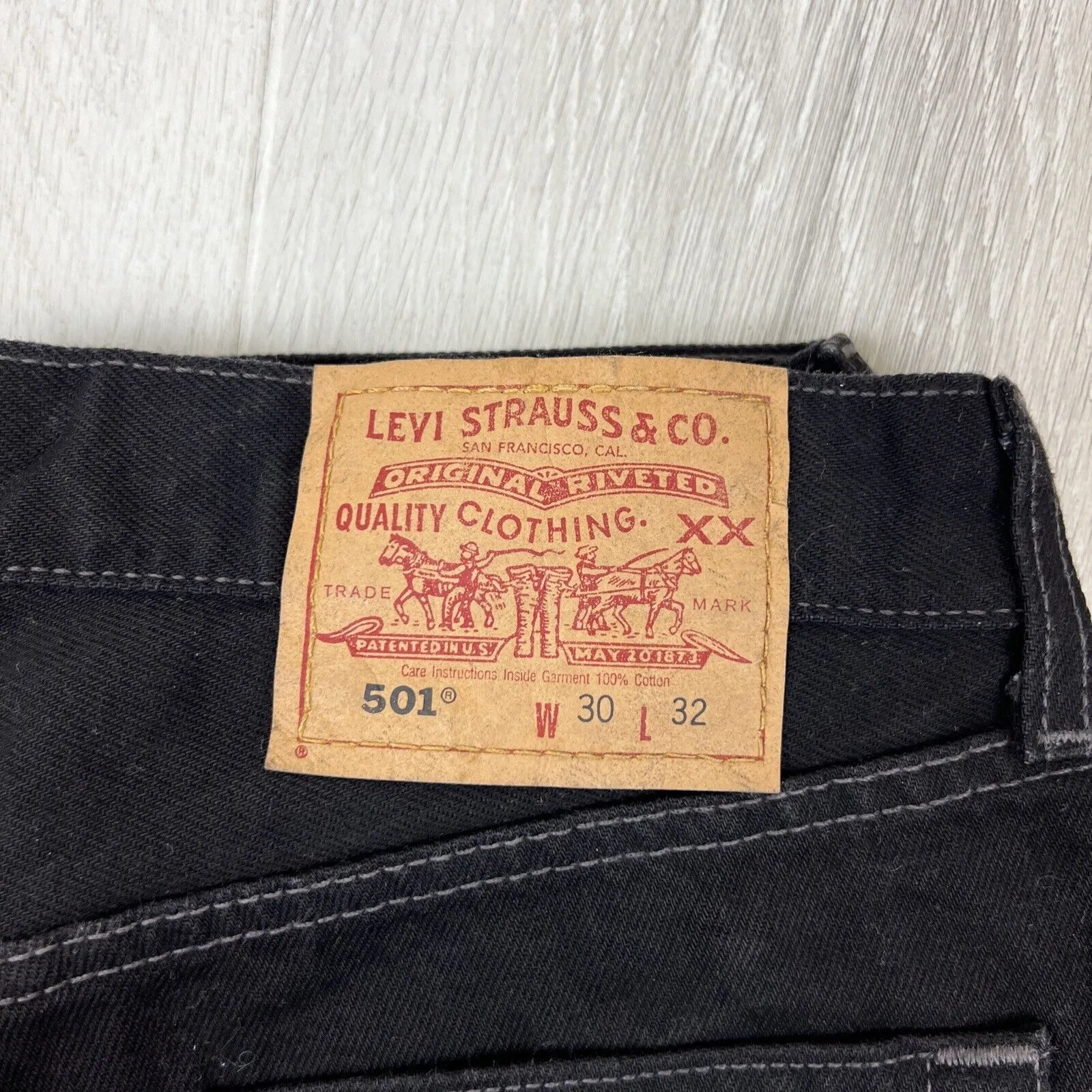 Levi’s Womens Black 501 Denim Jeans Size 30/32
