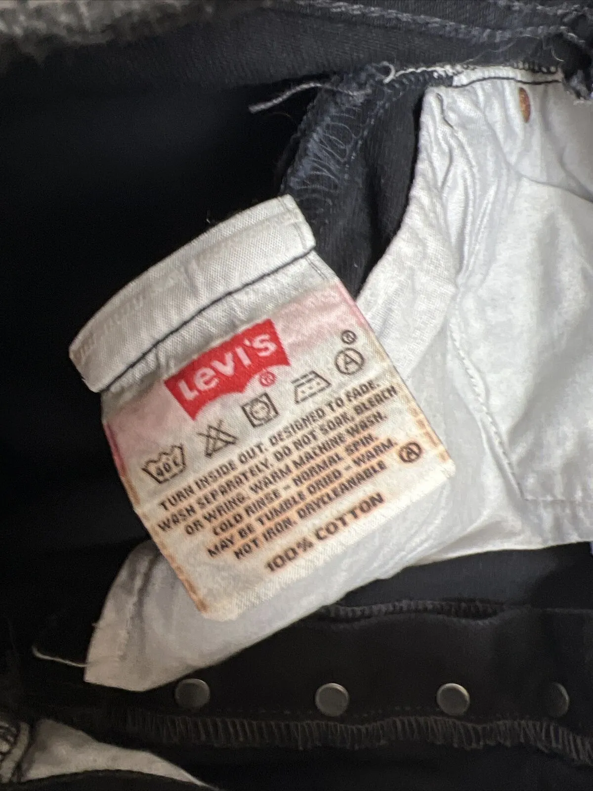 Levi’s Womens Black 501 Denim Jeans Size 30/32
