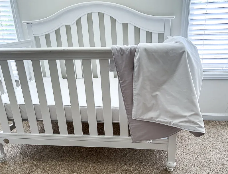 Light Gray and White Baby Crib Bedding Set All in One