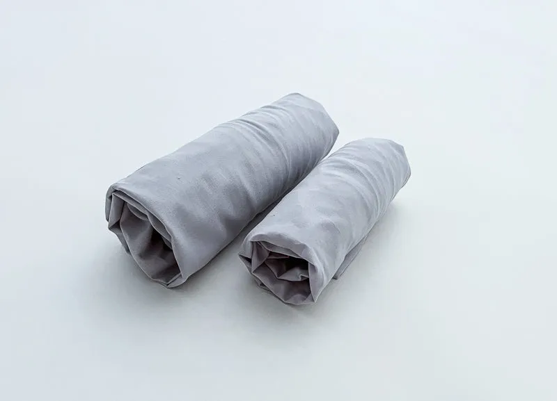 Light Gray and White Baby Crib Bedding Set All in One