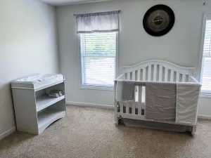 Light Gray and White Baby Crib Bedding Set All in One