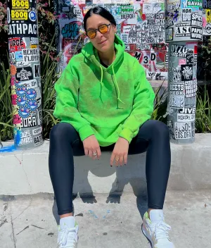 Lightening Green Neon Tie Dye Hoodie