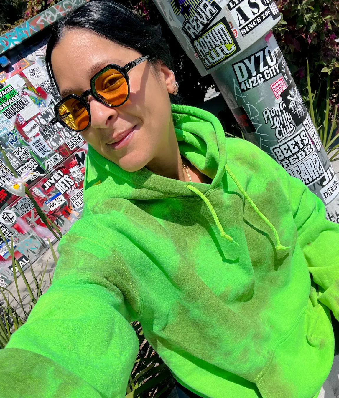 Lightening Green Neon Tie Dye Hoodie