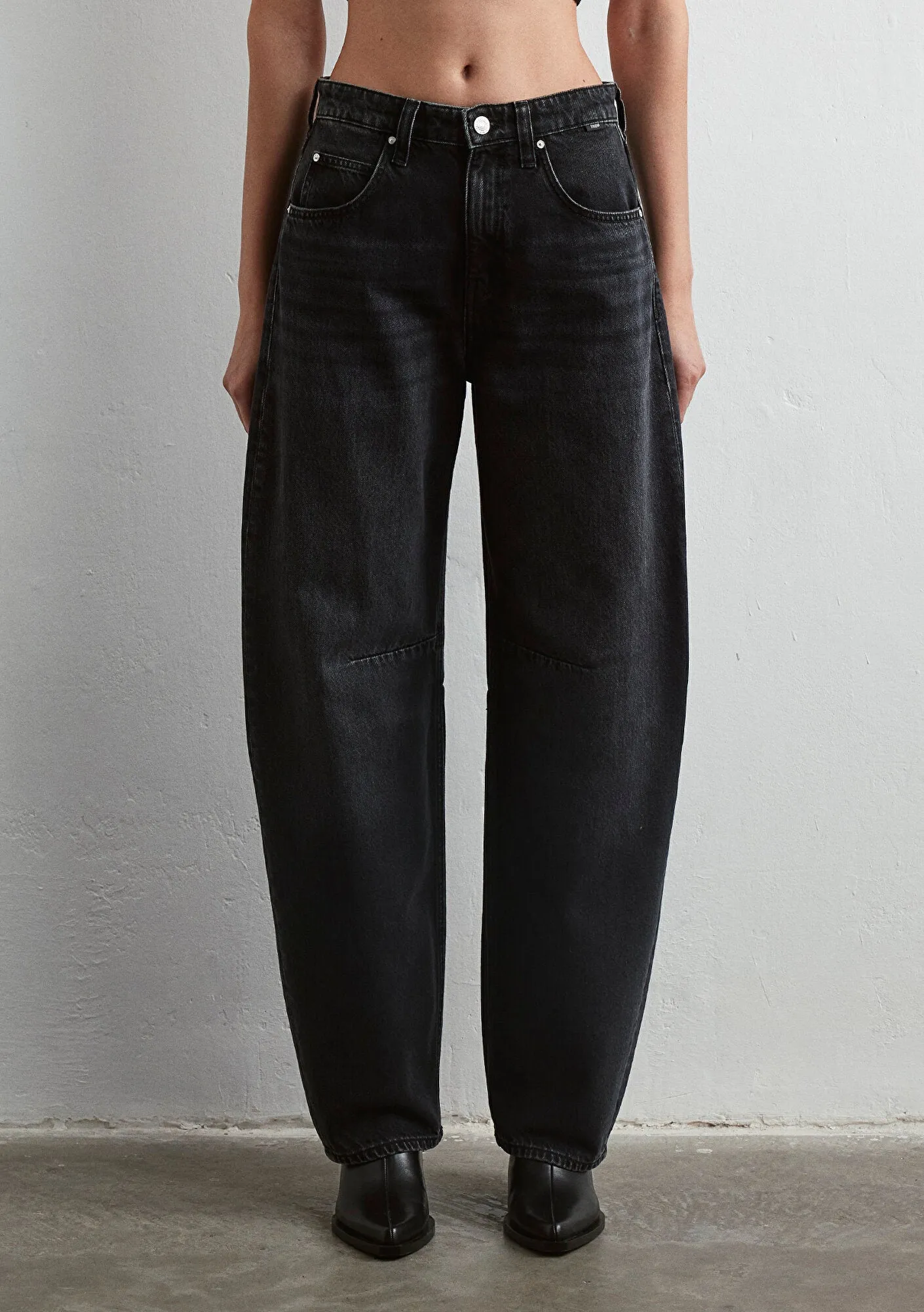 Lisa Buckled Smoke Denim Jean Pants