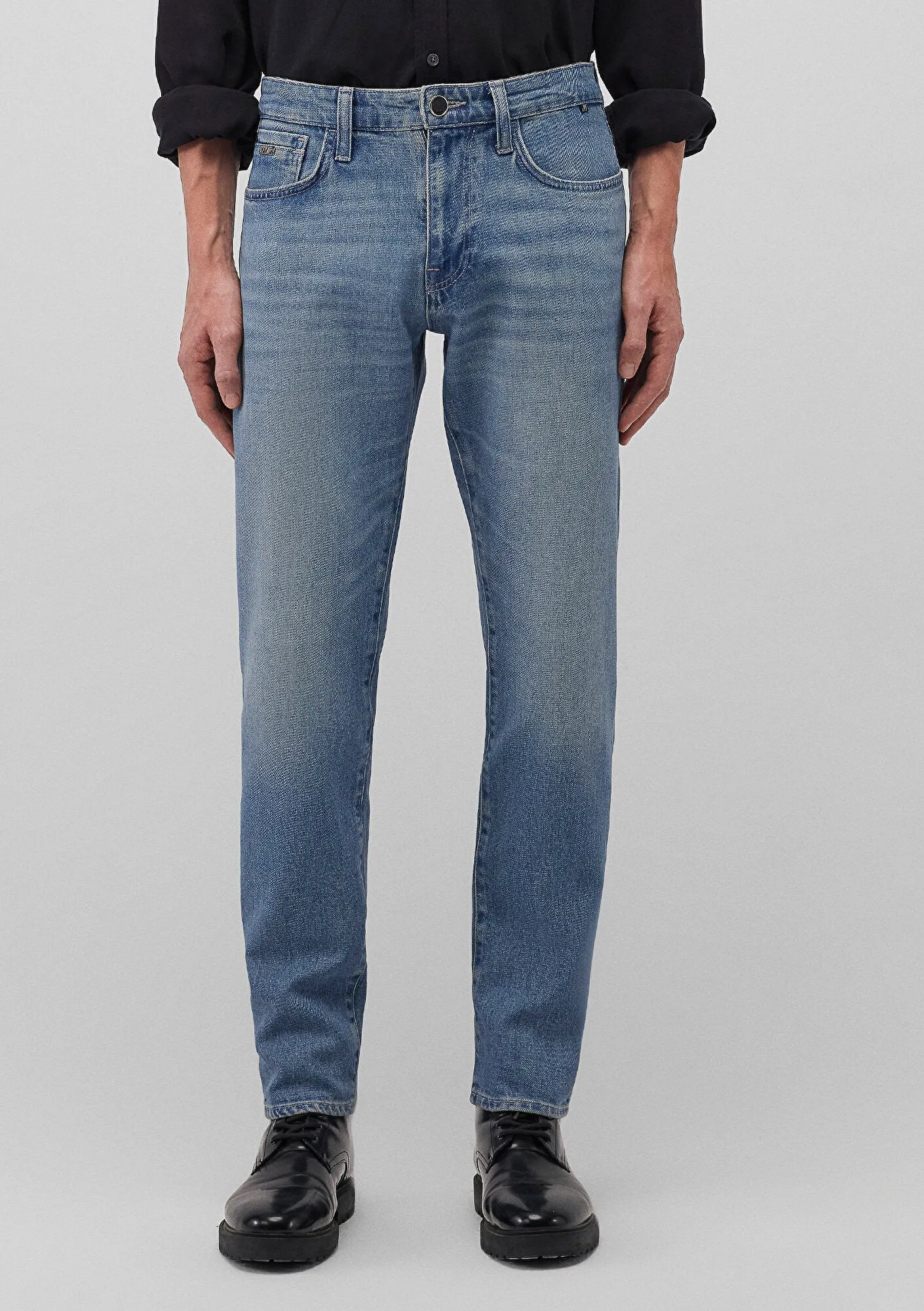 London Mid Blue Coated Pro Jean Pants