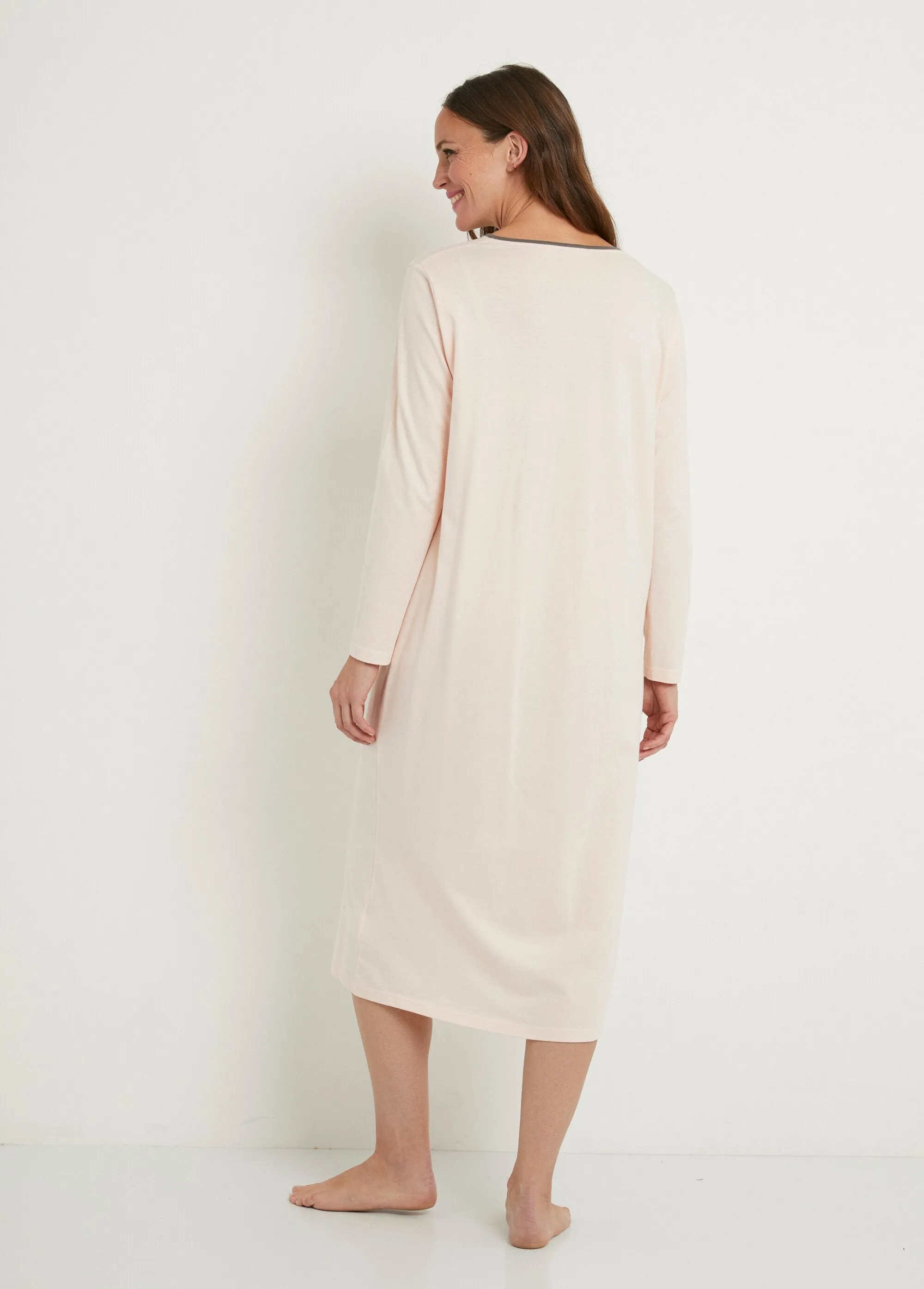 Long-sleeved cotton nightdress - set of 2