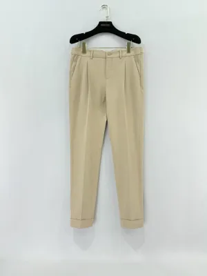 LORO PIANA Capri Beige Pants US6