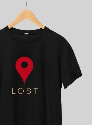 LOST Black Half Sleeve T-Shirt