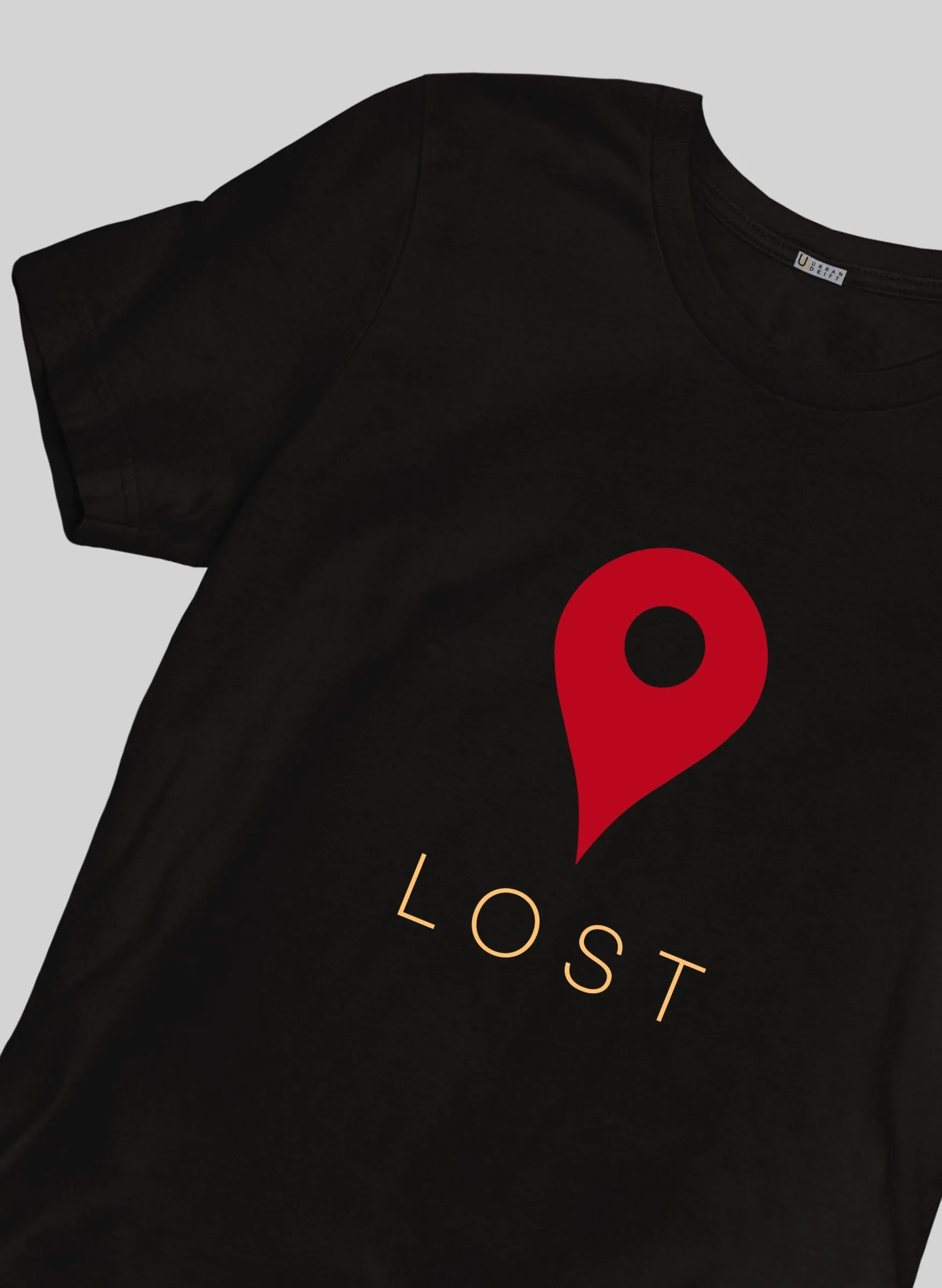 LOST Black Half Sleeve T-Shirt