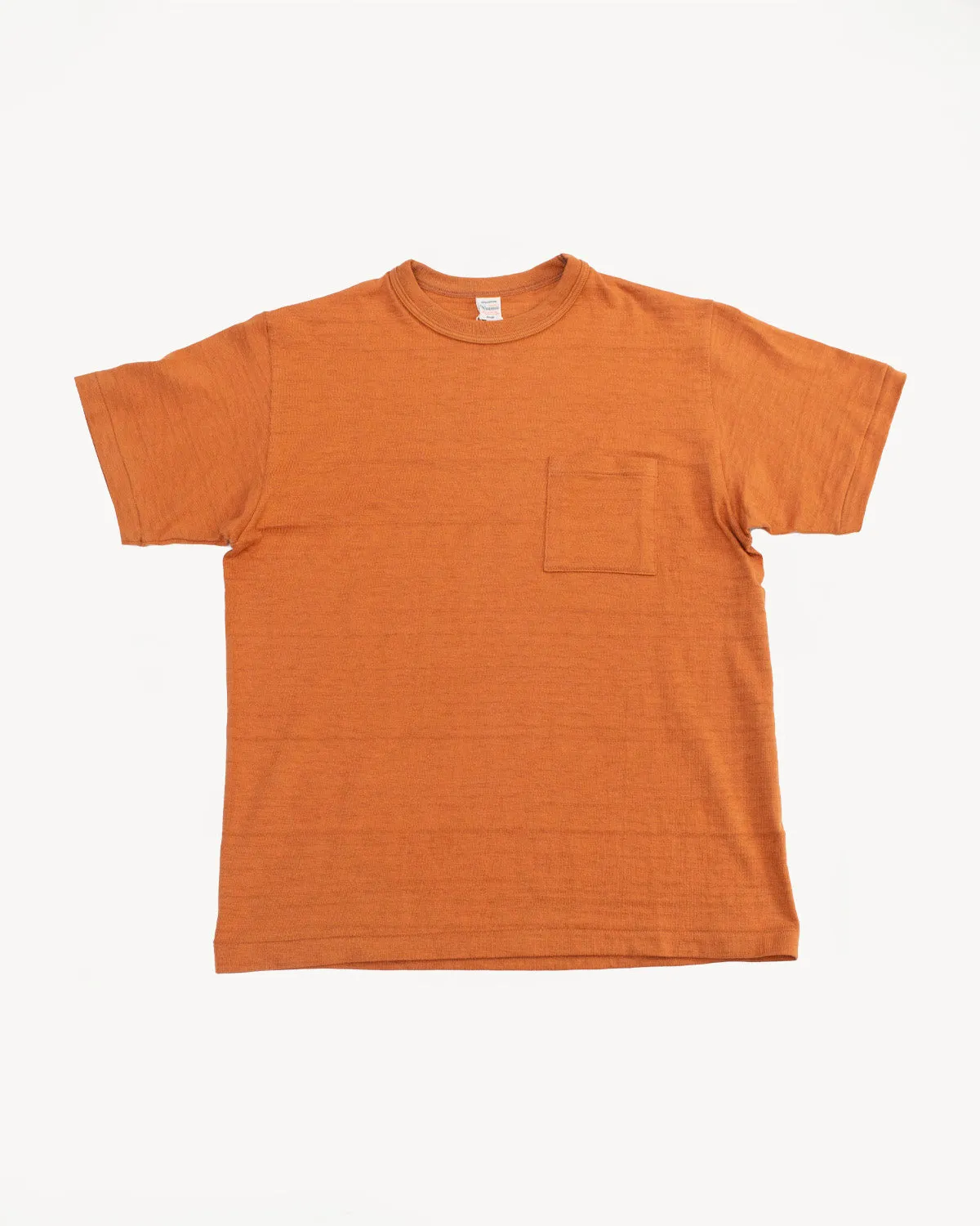 Lot 4601P - Slubby Cotton Pocket T-Shirt - Dark Orange
