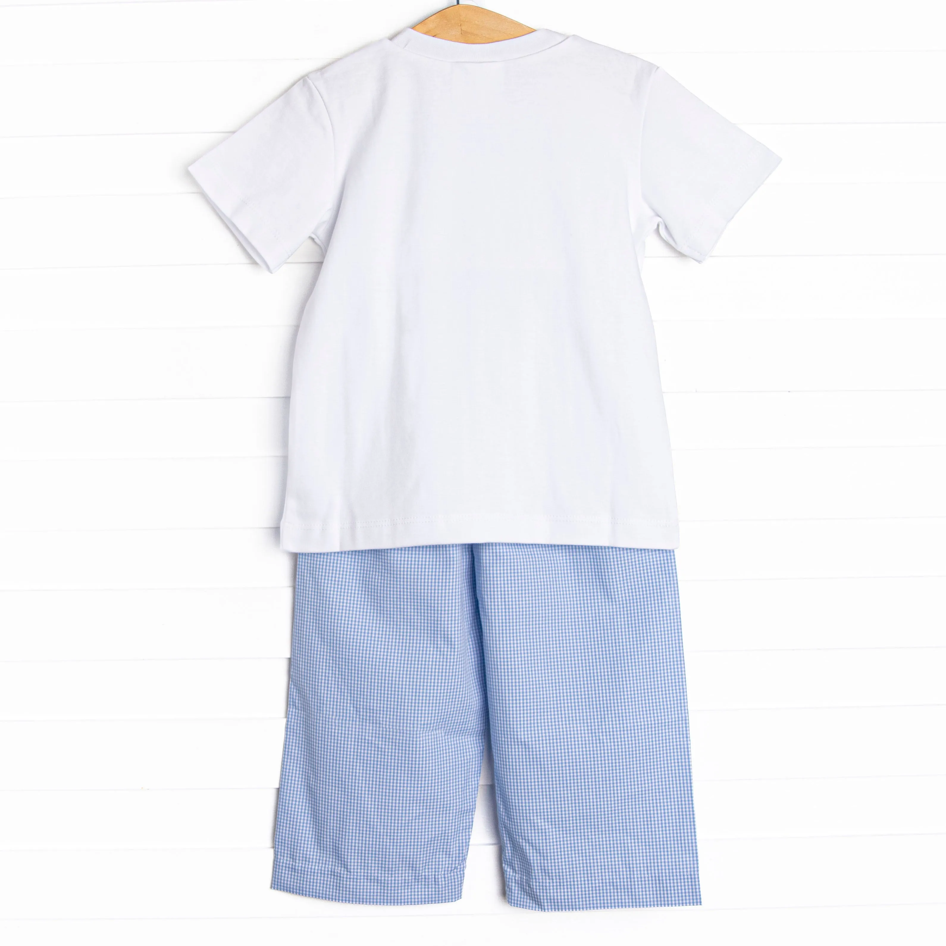 Lucky Me Smocked Pant Set, Blue