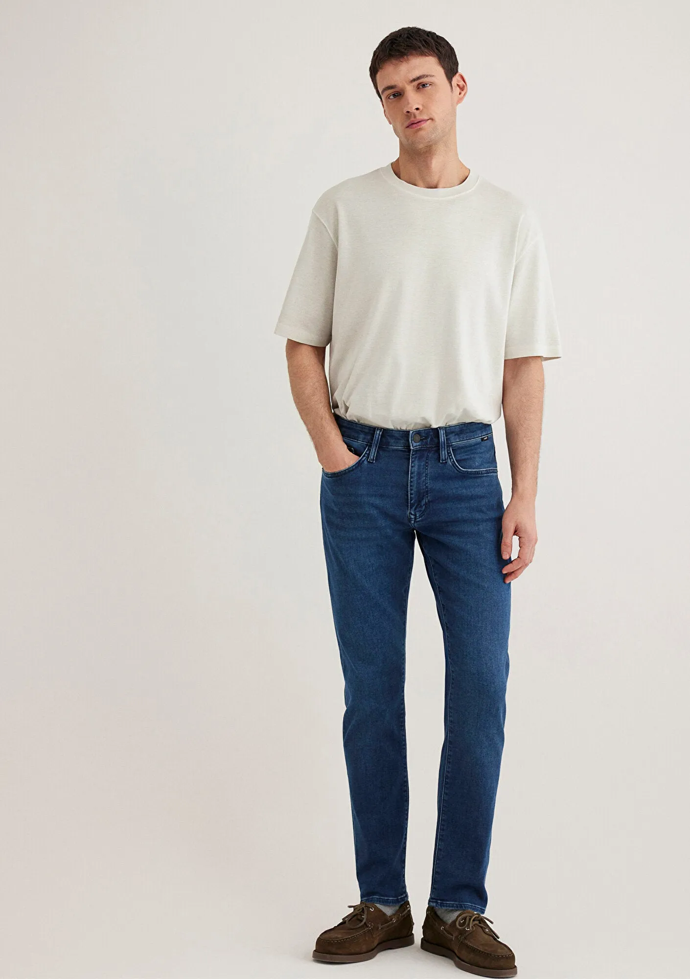 Marcus Dark Brushed Sporty Jean Pants