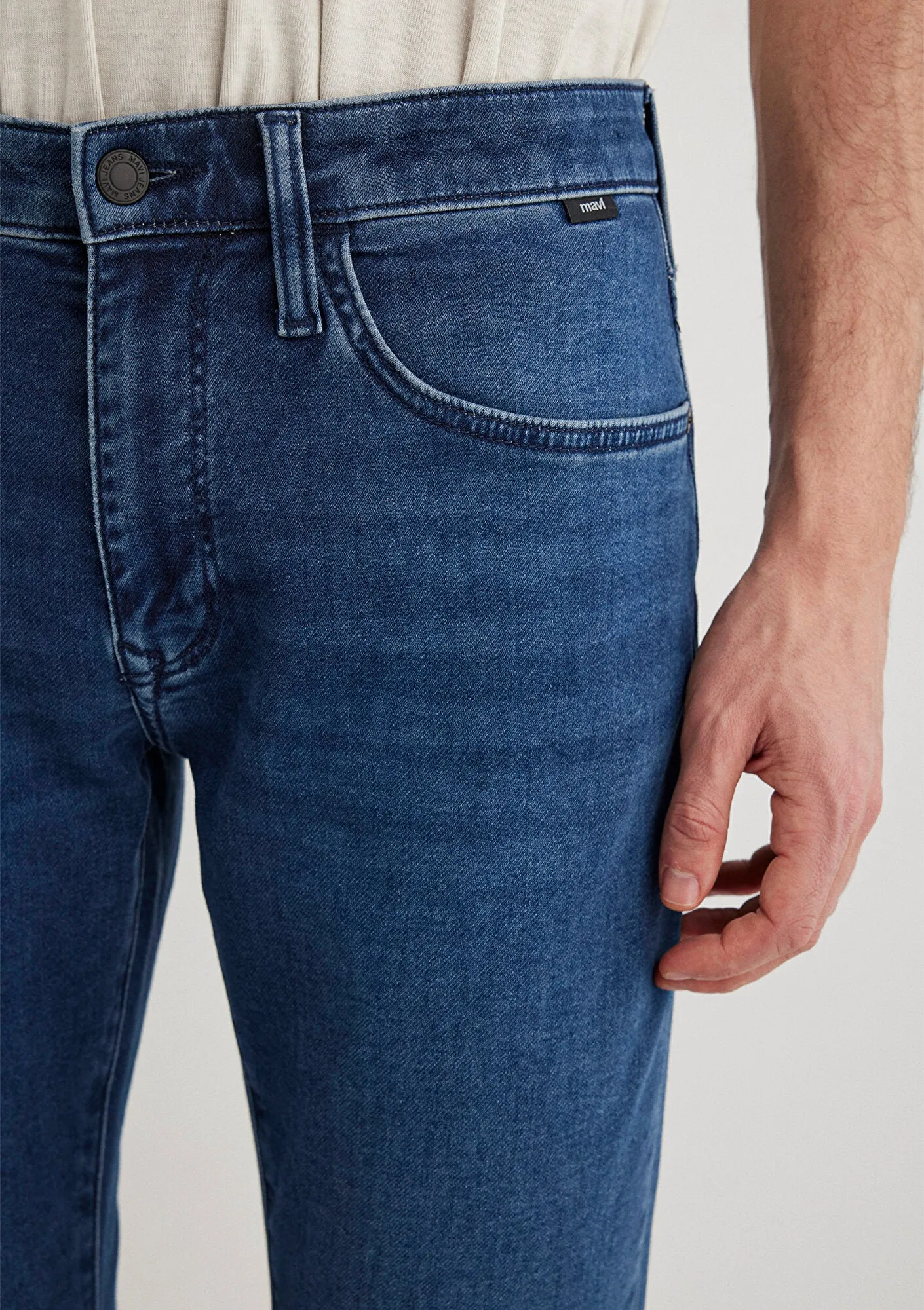 Marcus Dark Brushed Sporty Jean Pants