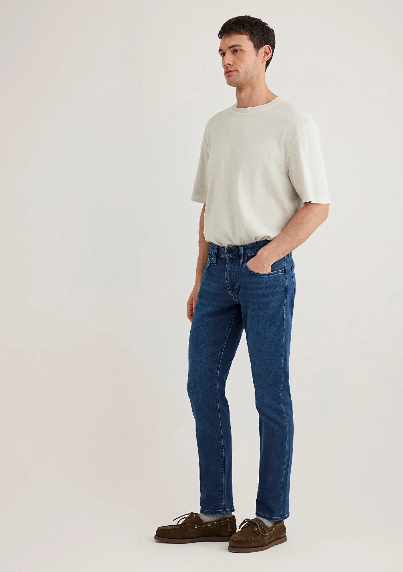 Marcus Dark Brushed Sporty Jean Pants