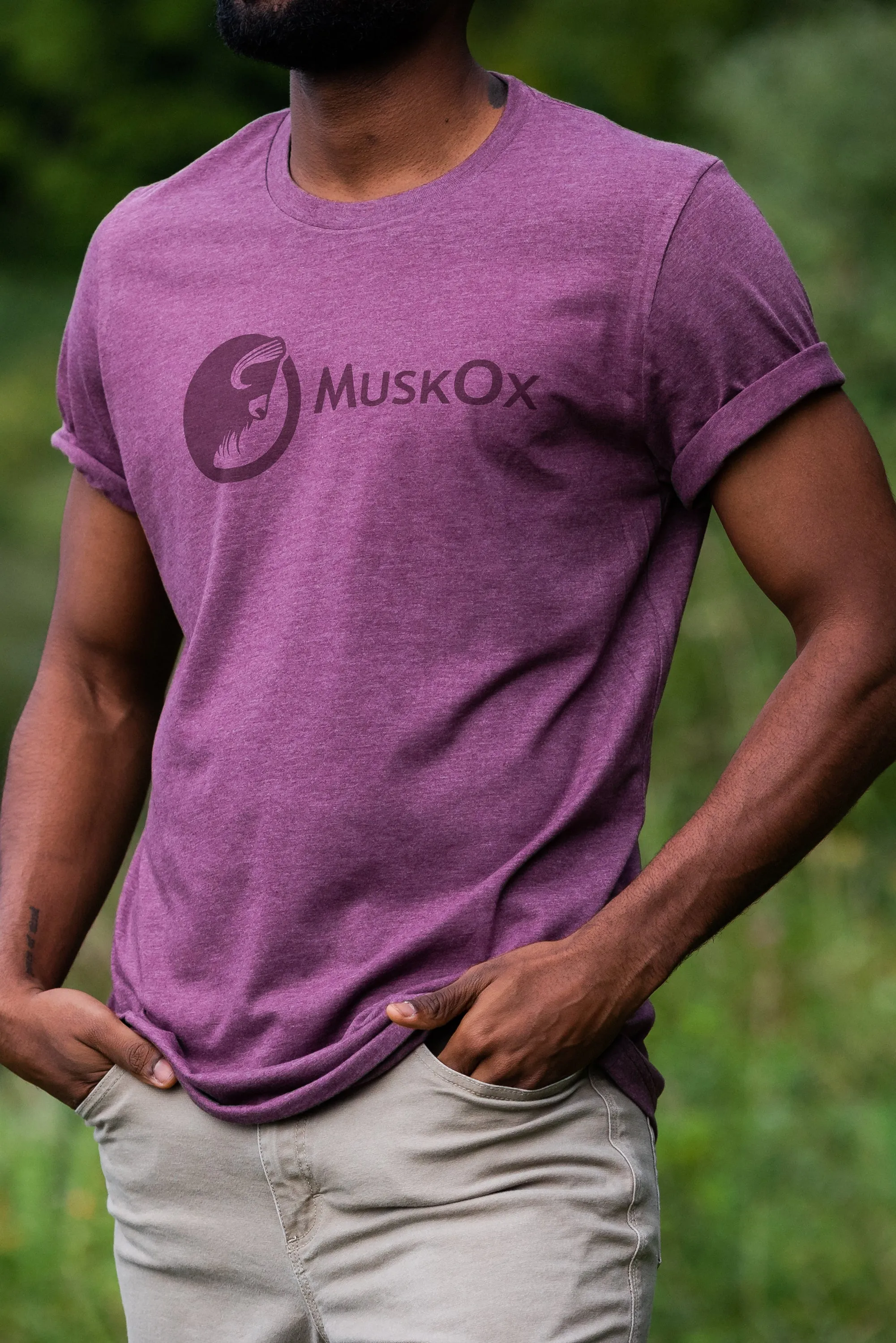 Maroon MuskOx Logo Tee
