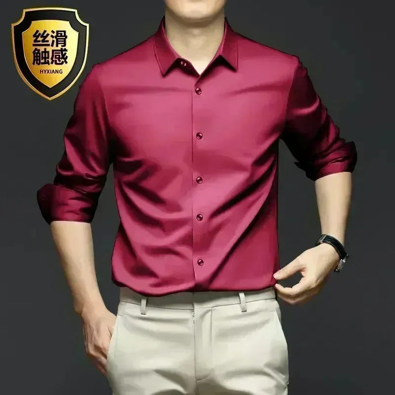 Men's Long Sleeve Non-Iron Wrinkle-Resistant Shirt