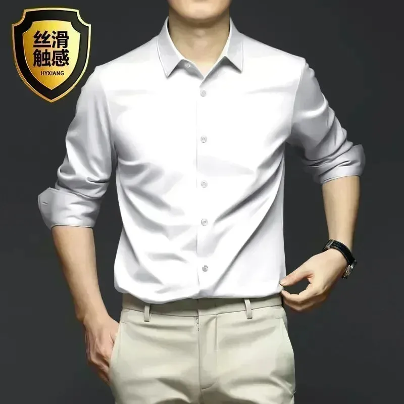 Men's Long Sleeve Non-Iron Wrinkle-Resistant Shirt