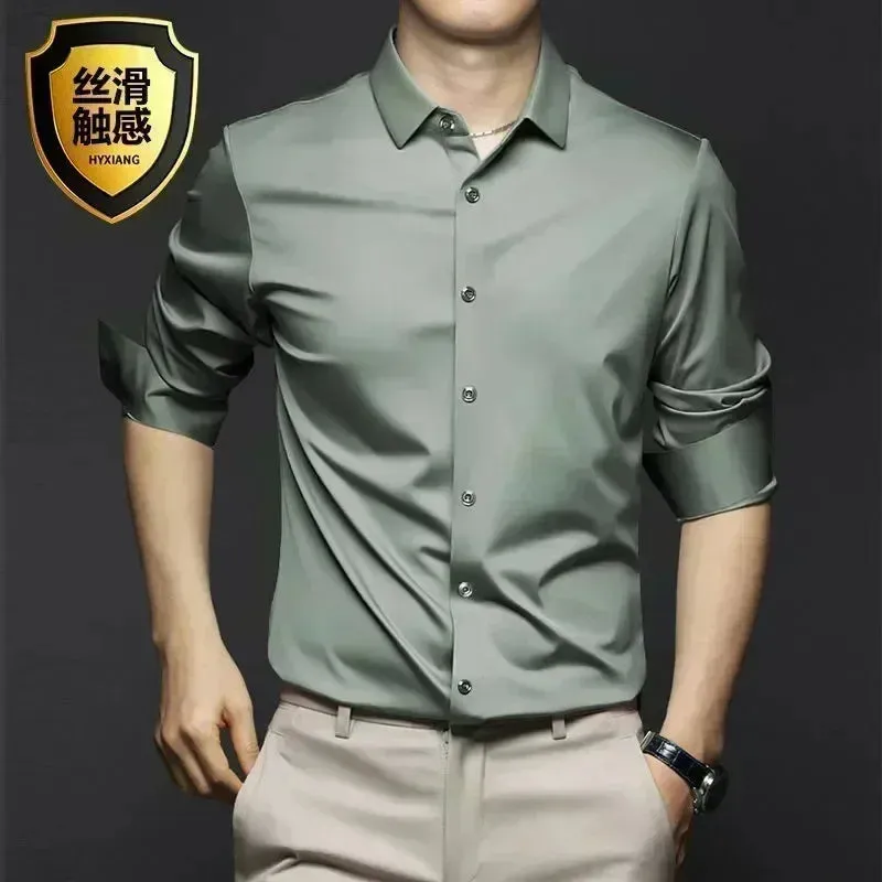 Men's Long Sleeve Non-Iron Wrinkle-Resistant Shirt