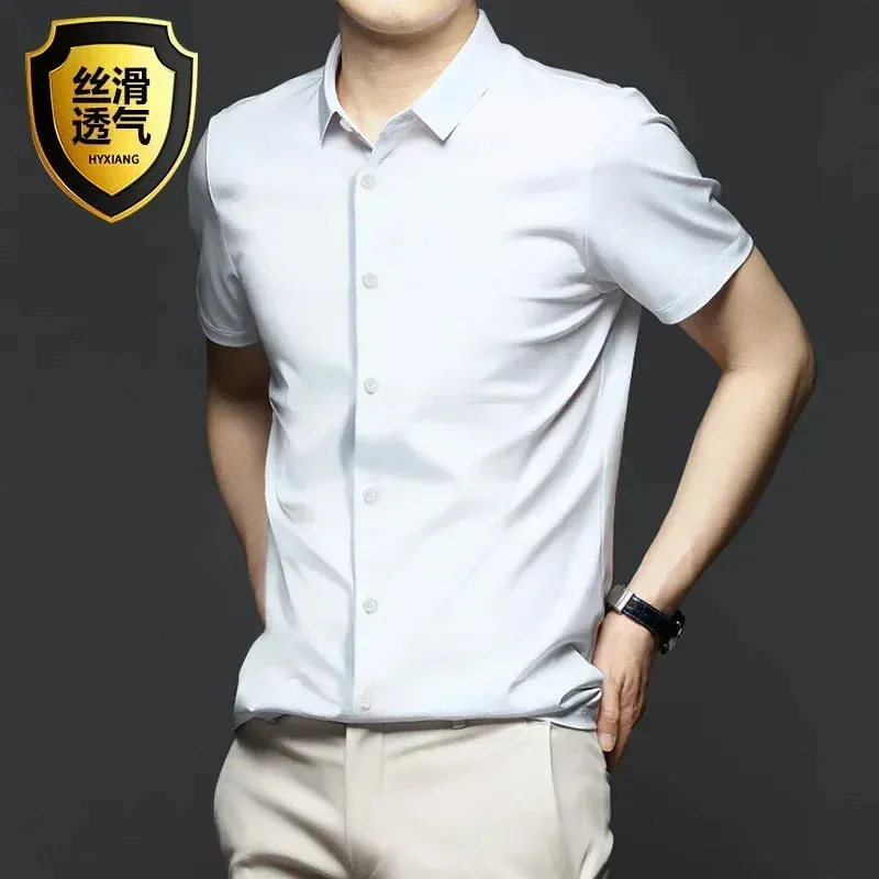 Men's Long Sleeve Non-Iron Wrinkle-Resistant Shirt