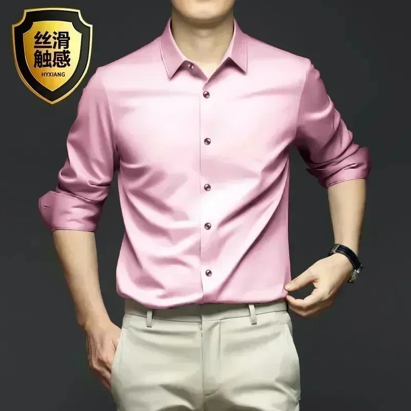 Men's Long Sleeve Non-Iron Wrinkle-Resistant Shirt