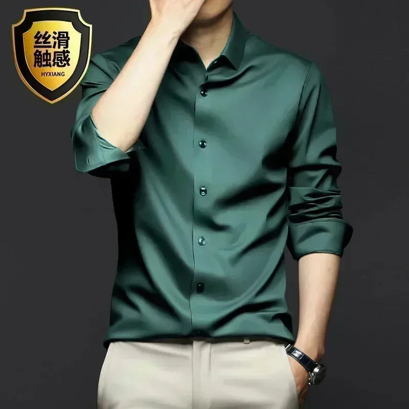 Men's Long Sleeve Non-Iron Wrinkle-Resistant Shirt