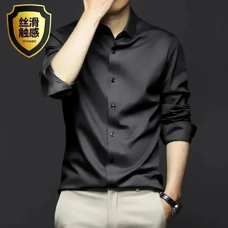 Men's Long Sleeve Non-Iron Wrinkle-Resistant Shirt