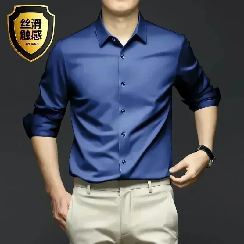 Men's Long Sleeve Non-Iron Wrinkle-Resistant Shirt