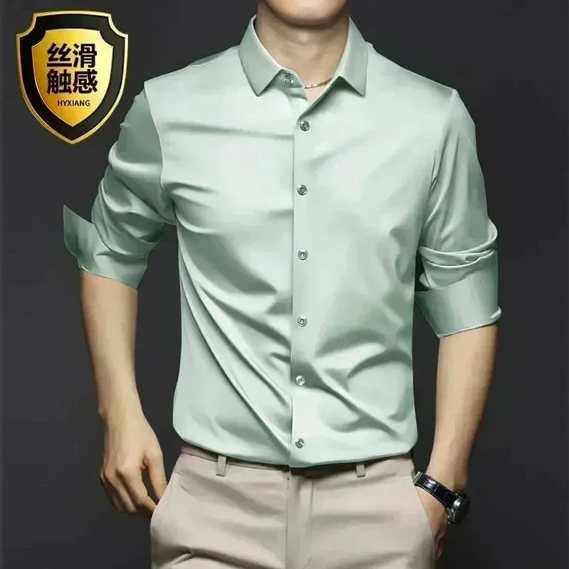 Men's Long Sleeve Non-Iron Wrinkle-Resistant Shirt
