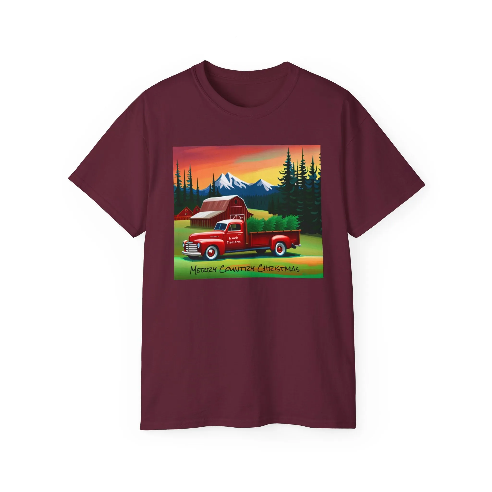 Merry Country Christmas Ultra Cotton Tee