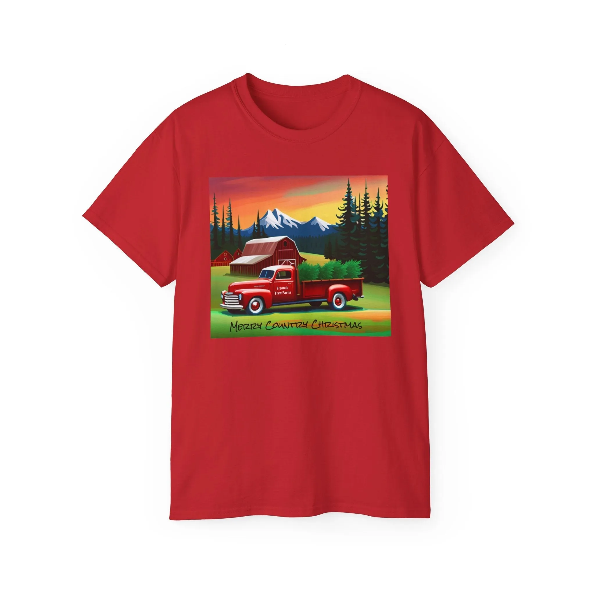 Merry Country Christmas Ultra Cotton Tee