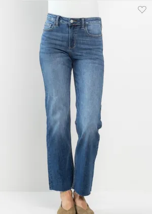 Mid Rise Straight Jeans