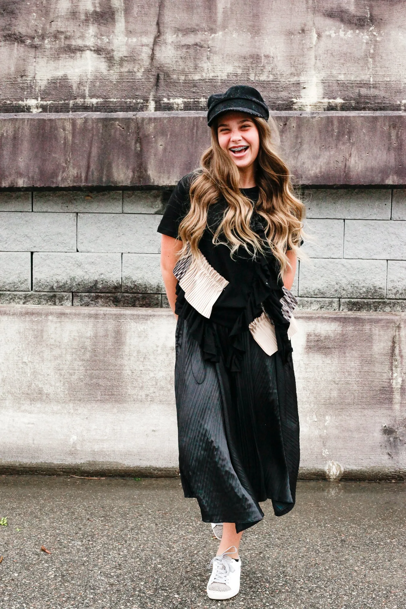 Miss Match Ruffle Tee Top