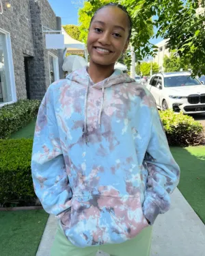 Mist Blue Tie Dye Hoodie