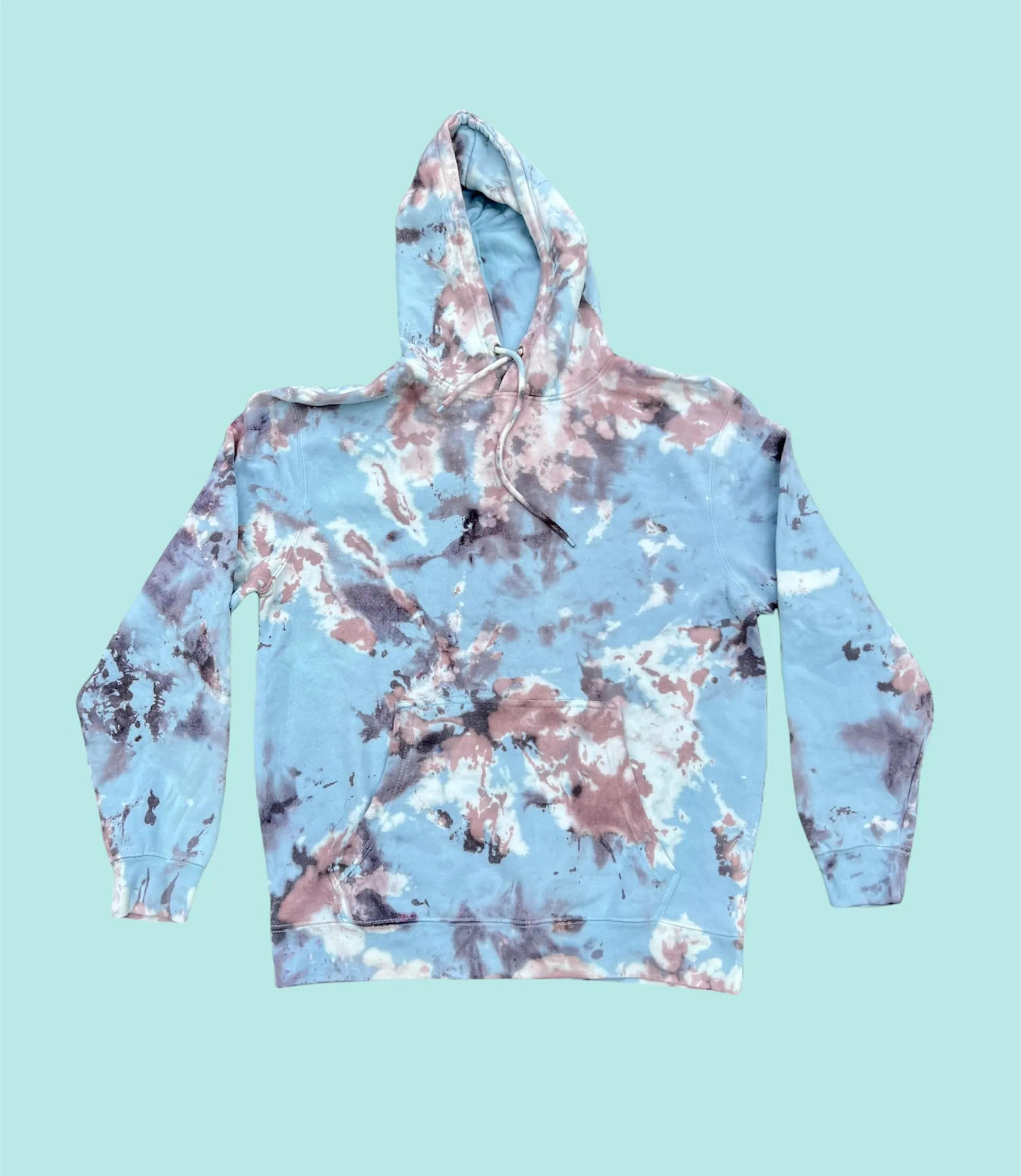Mist Blue Tie Dye Hoodie