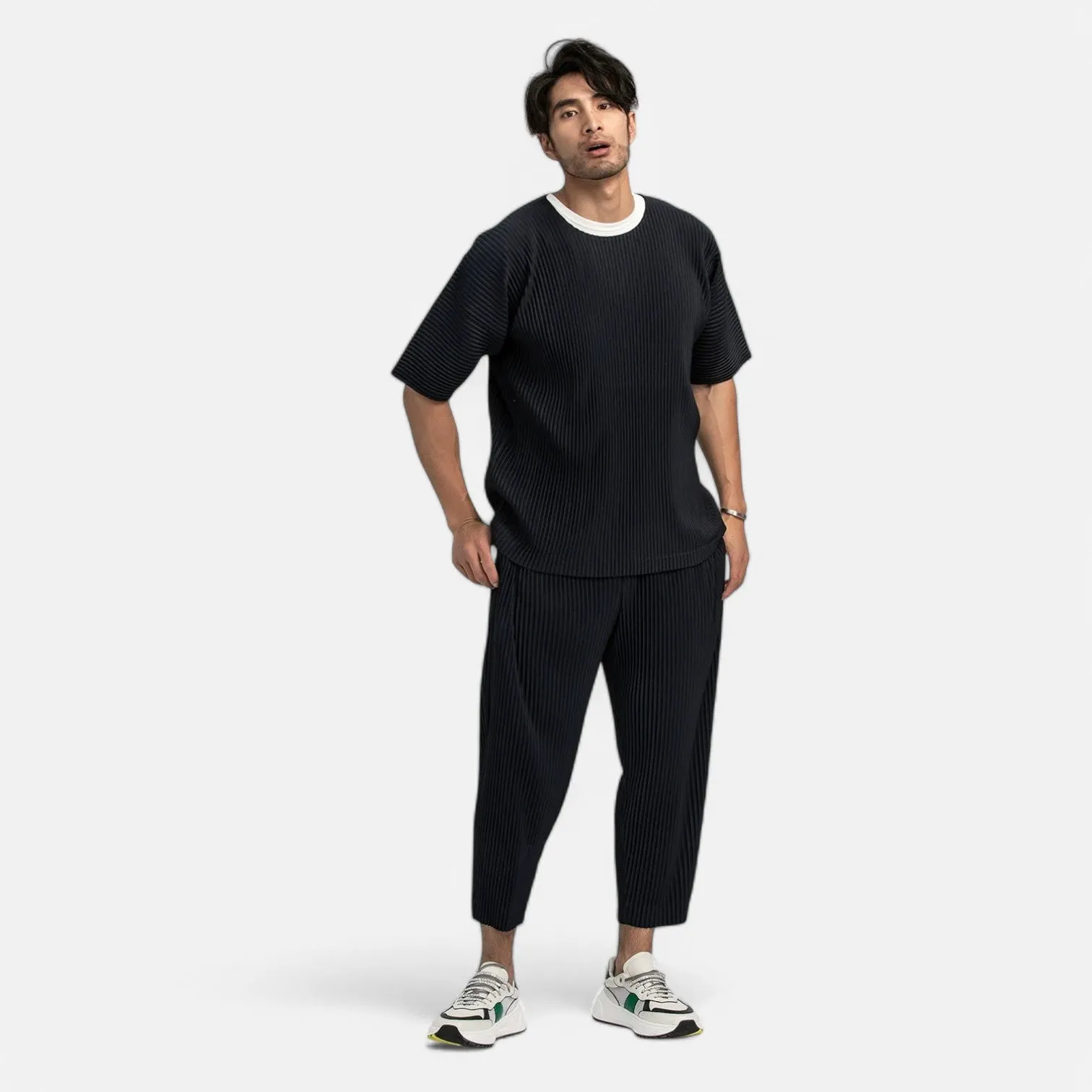 Monacogents | Tapered Miyake Pleated Pants