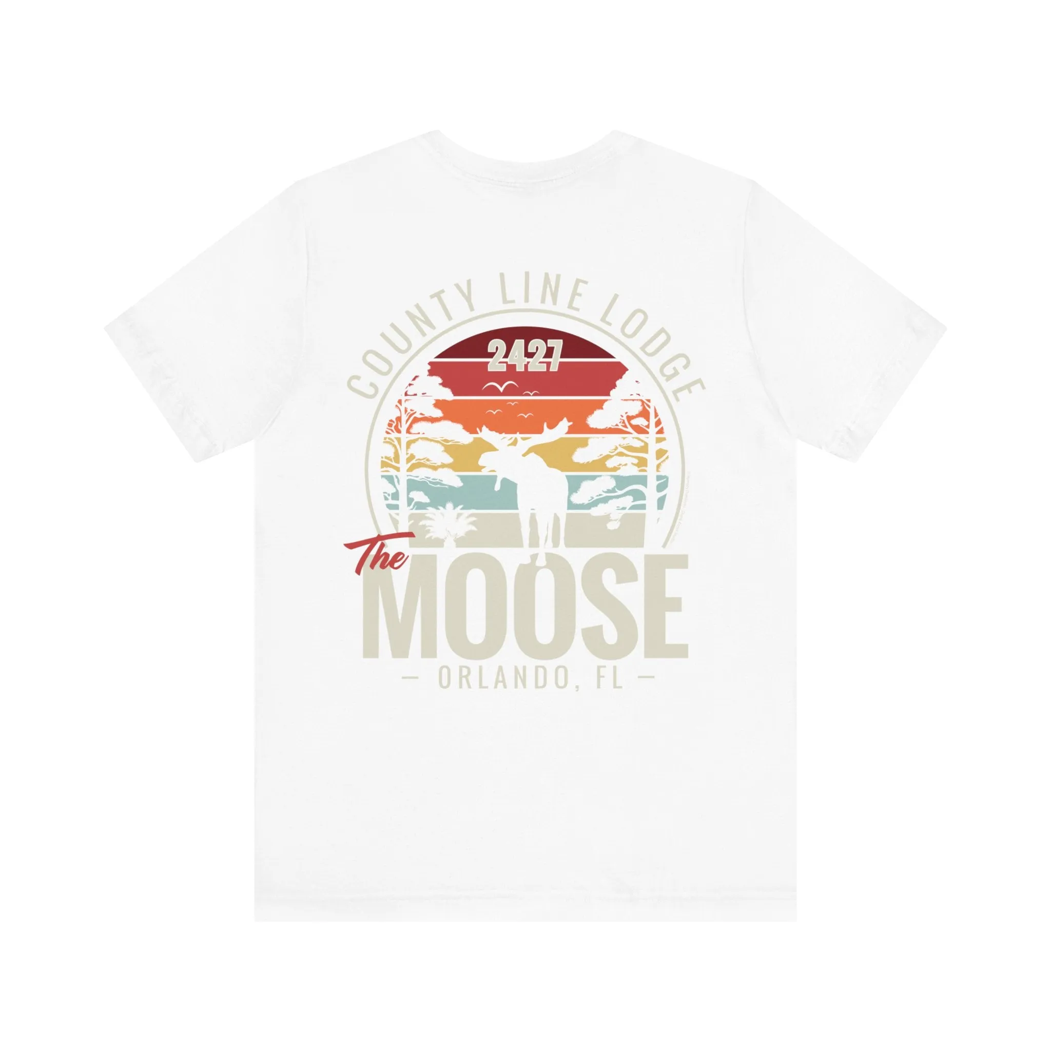Moose Lodge 2427 - Florida Moose Sunset - Unisex T-Shirt (Front & Back Print)