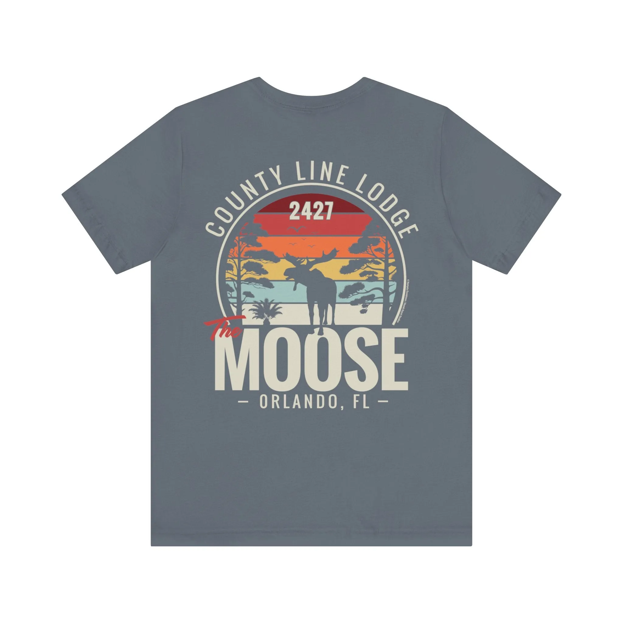 Moose Lodge 2427 - Florida Moose Sunset - Unisex T-Shirt (Front & Back Print)