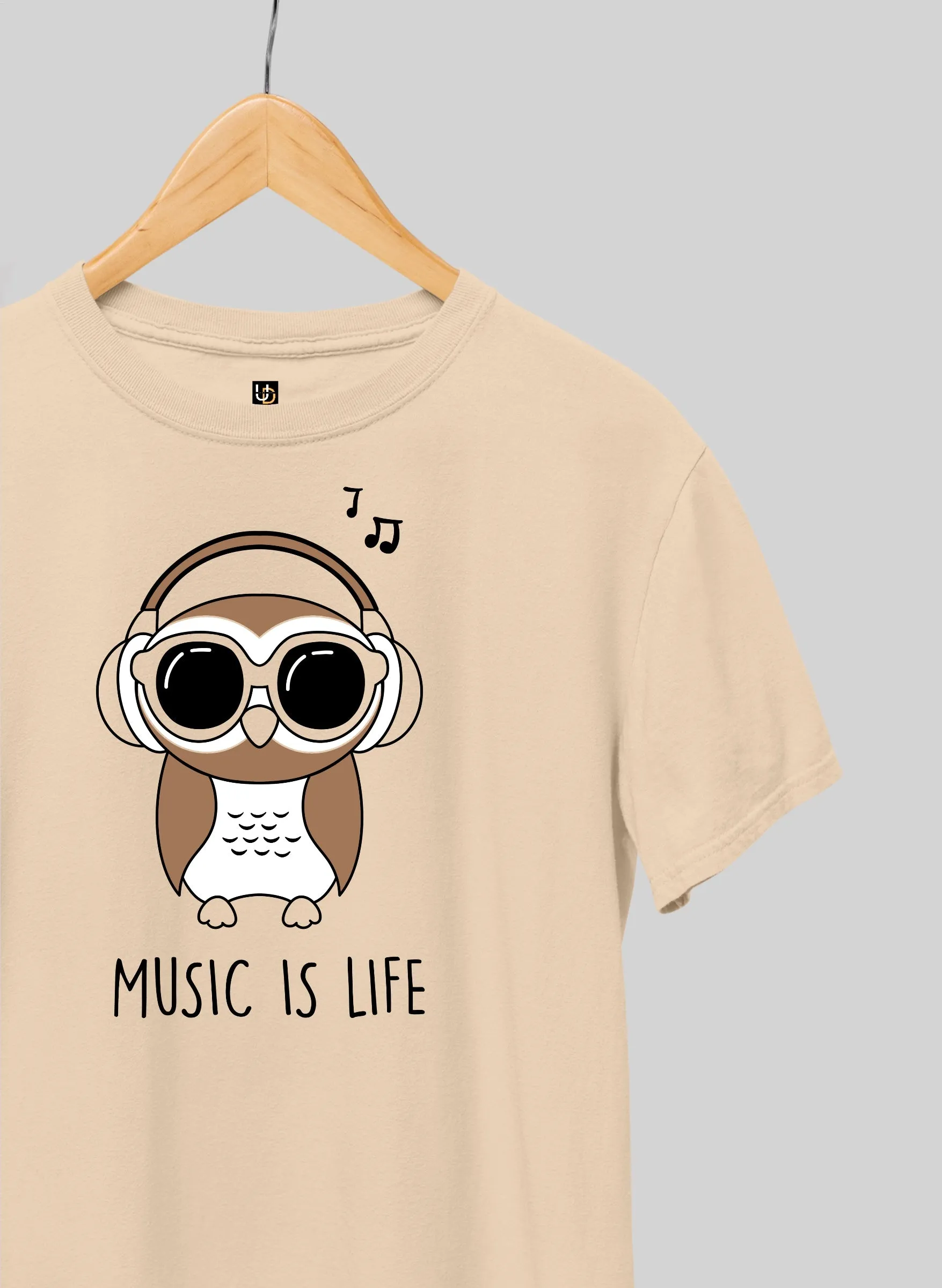 Music is Life Sandal Half Sleeve T-Shirt