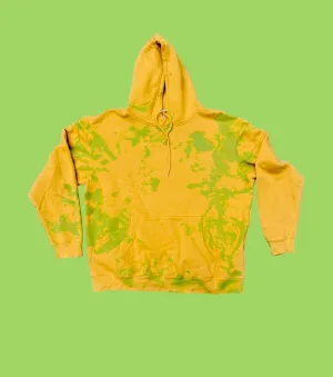 Mustard Green Tie Dye Hoodie