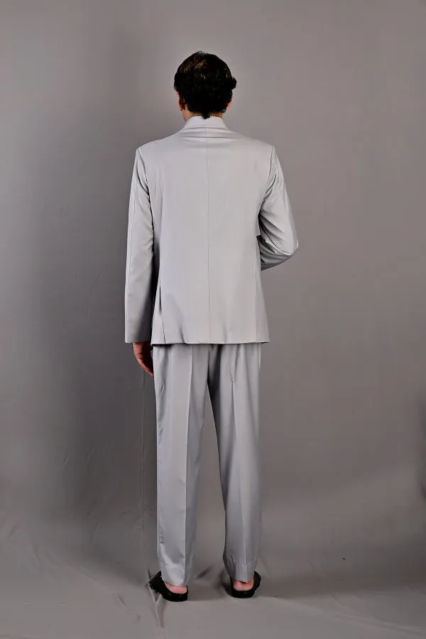 Narcissus - Grey Indo Western Jacket Set