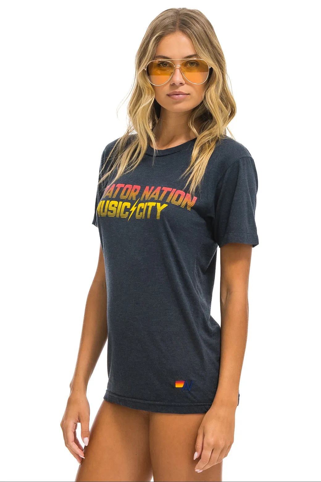 NASHVILLE MUSIC CITY TEE - CHARCOAL