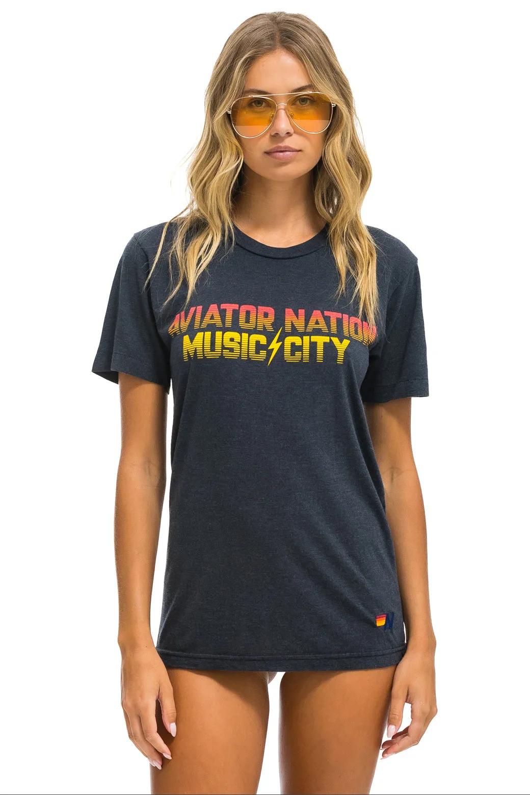 NASHVILLE MUSIC CITY TEE - CHARCOAL