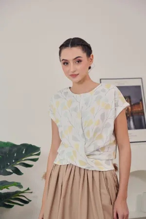 Natalia blouse in Leaf Twist