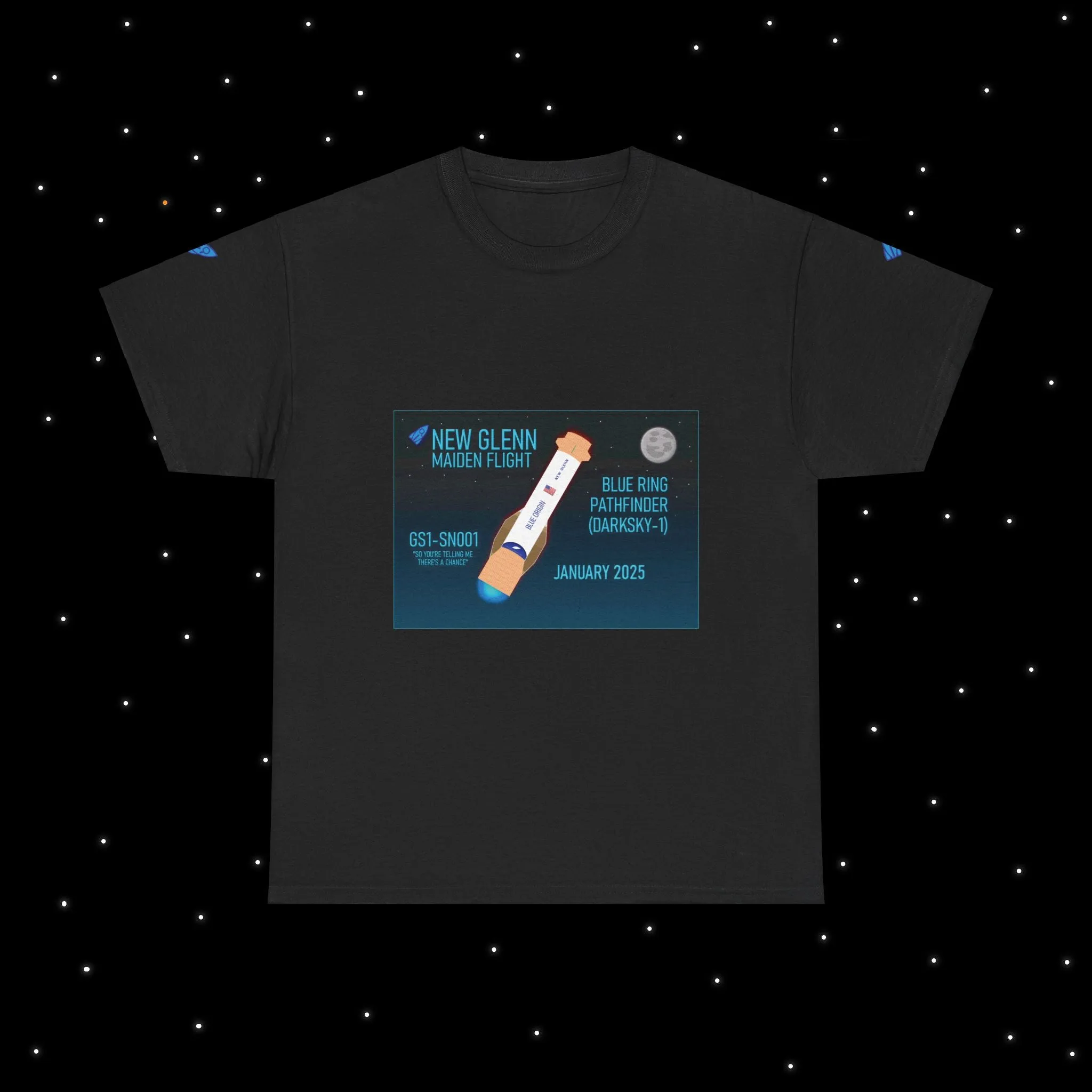 New Glenn Maiden Flight Nebular Finds Spaceflight Mission T-Shirt