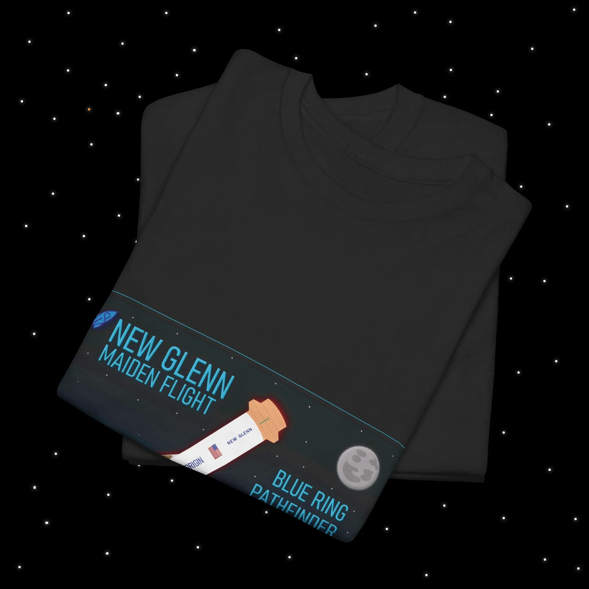 New Glenn Maiden Flight Nebular Finds Spaceflight Mission T-Shirt